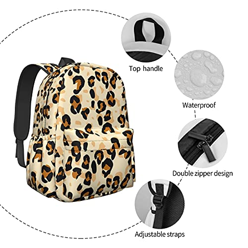 Sac à dos ordinateur 17" léopard aux finitions soignées et durables - 5