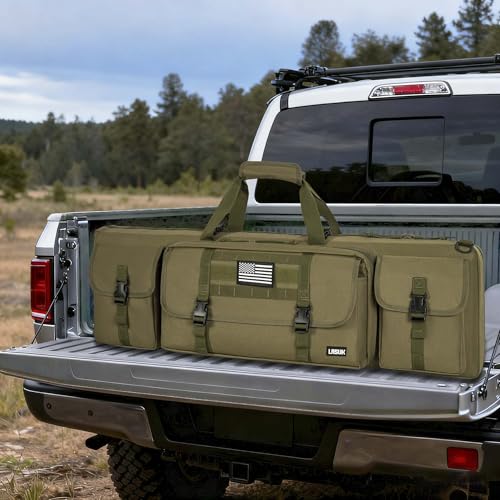 Image of 28 /32 /36 /42 /46 /48 /51 /55 inch Double Rifle Case Soft Gun Bag Tactical Backpack | Portable Long Rifle Bag for Outdoor Hunting Shooting, Gun Case Firearm Storage & Transportation, Hunting Shooting Range