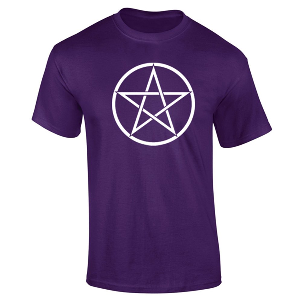 Flip Men's Purple Pentagram Pagan Wiccan Logo T-Shirt (S)