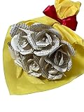 Handmade Agatha Christie PETITE Bouquet of MINI Roses made from Damaged Books by Literary Blooms -Si