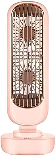 ROPALIA Mini ventilador vintage para escritorio y dormitorio, ventilador de torre personal con 2 aspas, potente para enfriar la habitación de la