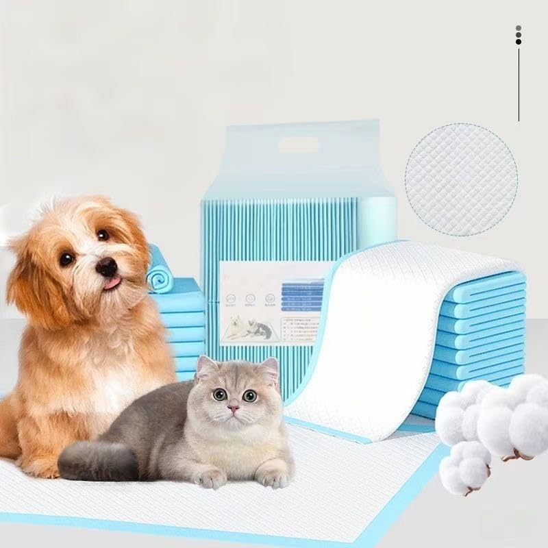 Image of Absorbent Disposable Dog & Cat Training Pads - Large Washable Pet Supplies with Leak-Proof Design for Crate & Indoor Use (40 Count)