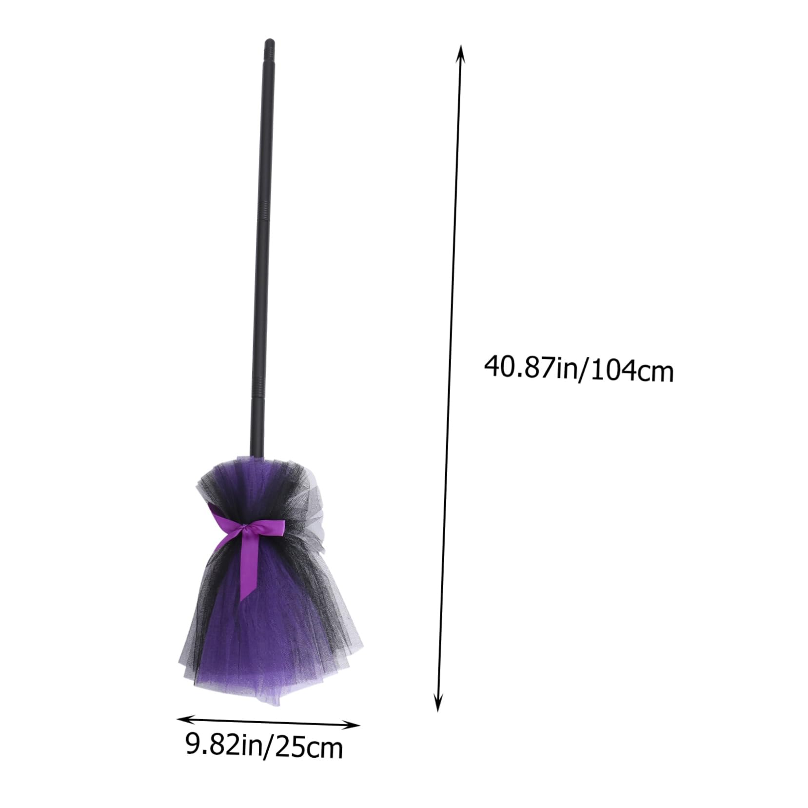 VICASKY Witches Broom Adult Halloween Performance Prop Halloween Broom for Girls Dreamlike Images Costumed Party Accessory
