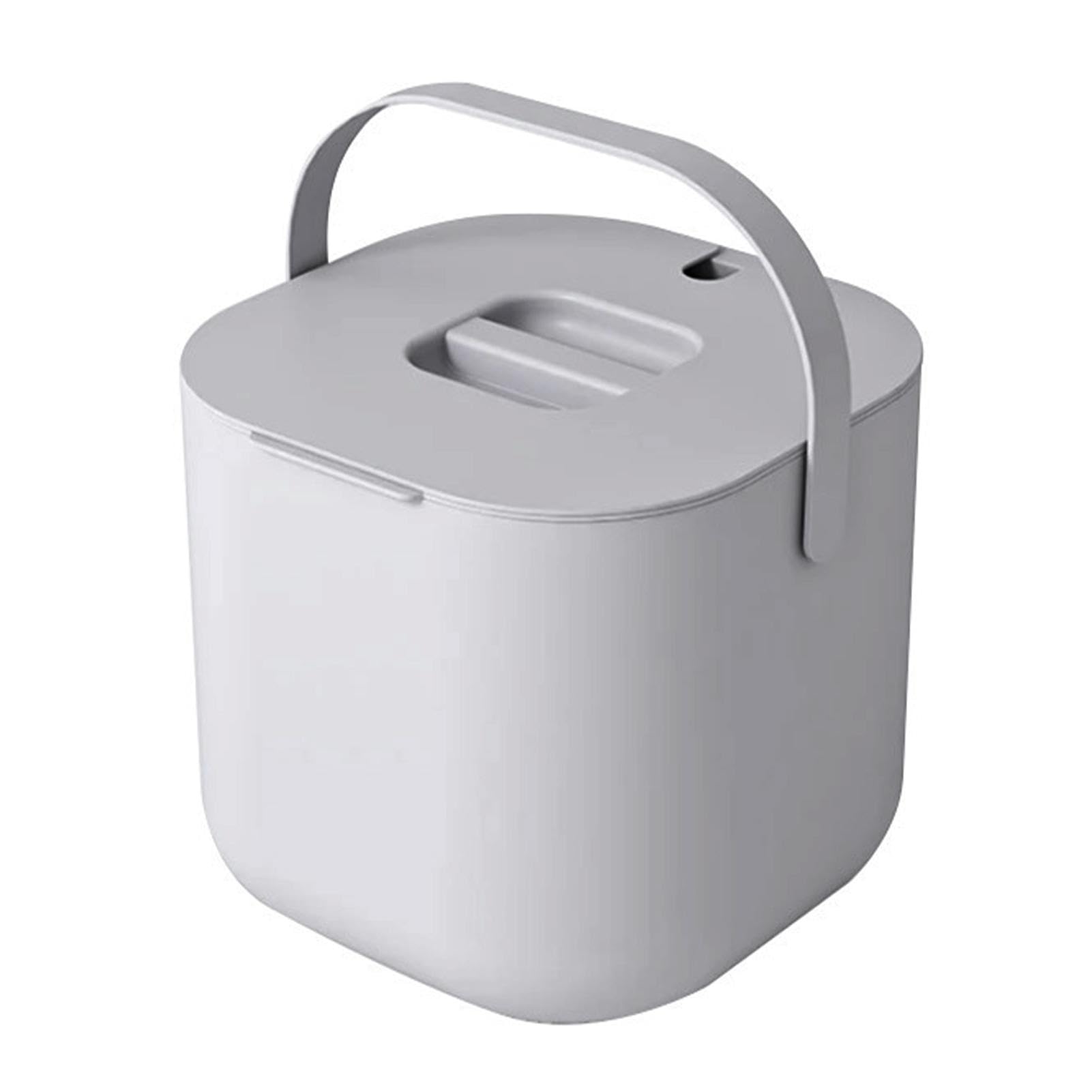 Cestino da tè Garba da 6,5 l, con coperchio e manico, secchio portatile con filtro per tè sfuso, cestino multifunzionale per la spazzatura | soluzione ecologica per la conservazione dei rifiuti del tè