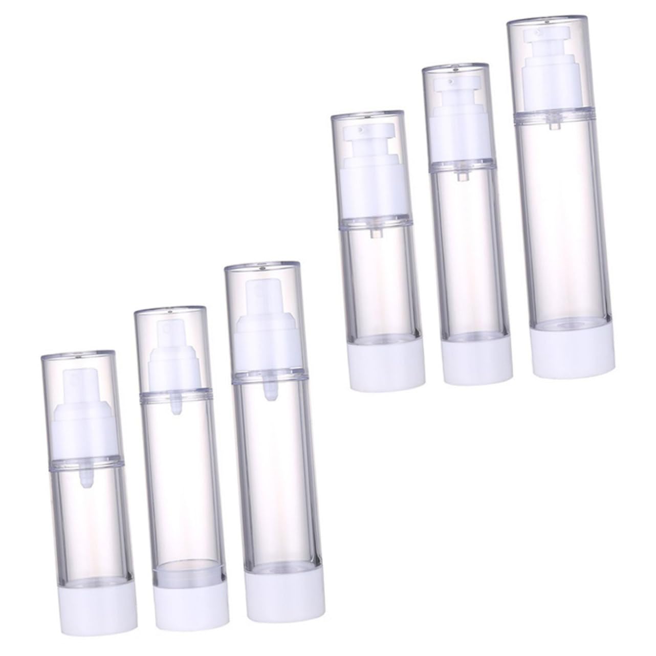 6 piezas Botellas de Viaje Vacías para Loción Envases Cosméticos Recargables Spray y Loción para Hidratante Facial Mujer Contenedor Seguro Portátil para Maquillaje