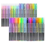 Fineliner Color Pen Set, 1mm Colored Fine Liner Sketch Drawing Pen, Pack of 48 Assorted Colors Gel Pens - Art Supply Colorful Gel Ink Pen School Office Ballpoint Pens