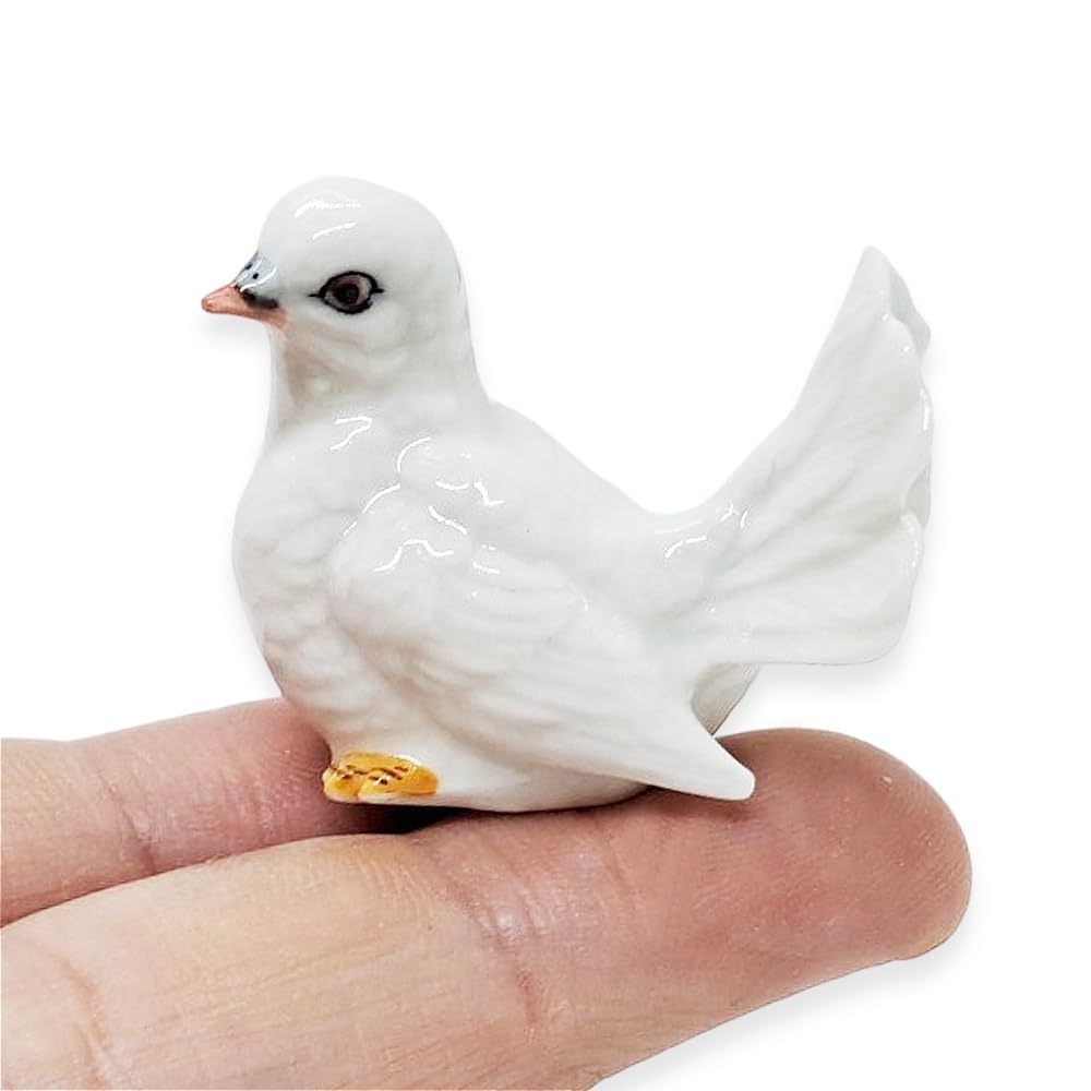 Amazon.co.jp: WitnyStore 小さな 1/2.5 cm 長い 白 見える 左 鳩 鳥