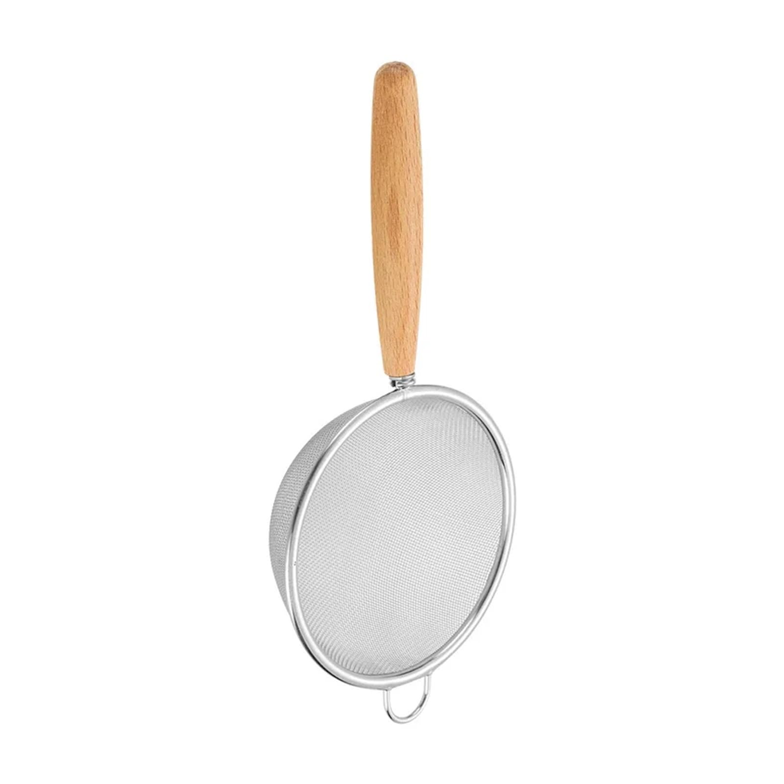 colador acero inoxidable Colador de ánfora simple acero inoxidable 7-20 cm, tamiz multifuncional mango largo for harina(BINAURAL 18CM)
