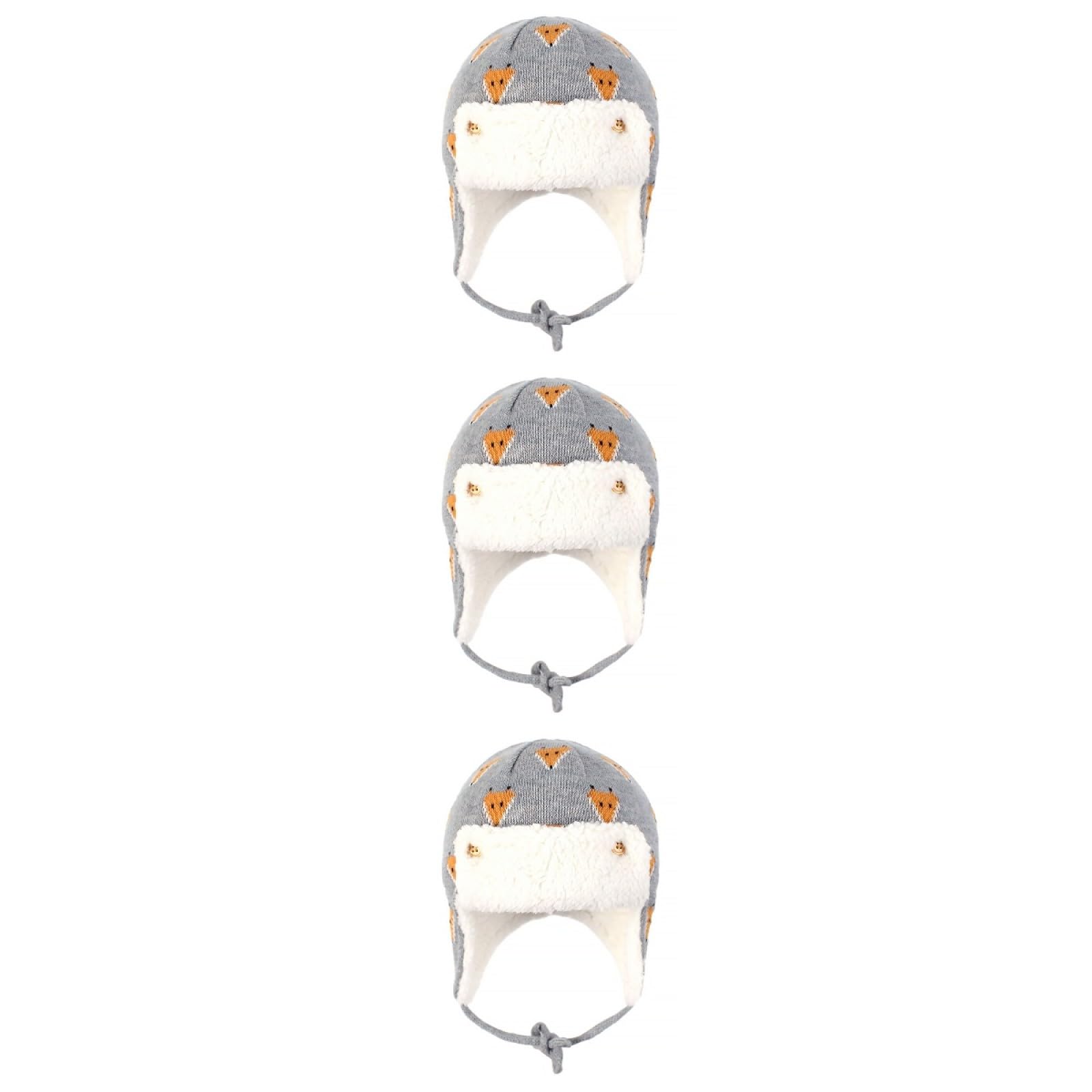 VALICLUD Gorro de Esquiar Gorro Termico con Orejeras Sombrero de Invierno para niños pequeños cálido con Motivo de de protección para los oídos para niños algodón