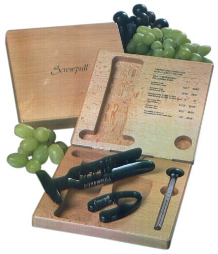 Le Creuset Screwpull Table Model Corkscrew, Foilcutter & Thermometer Set, Black