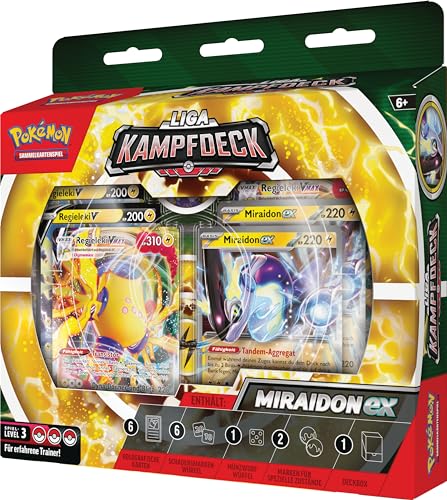 Pokémon-Sammelkartenspiel: Liga-Kampfdeck Miraidon-ex (1 sofort spielbares Deck mit 60 Karten, inklusive Miraidon-ex & Regieleki-VMAX!) – Bild 4