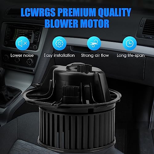 Image of HVAC Heater Blower Motor with Fan Fits for 2005 2006 2007 2008 2009 2010 2011 2012 2013 2014 Volkswagen VW Jetta Tiguan Passat Rabbit CC Eos GTI Golf AC Blower Motor Fan Replaces# 700182 PM9291