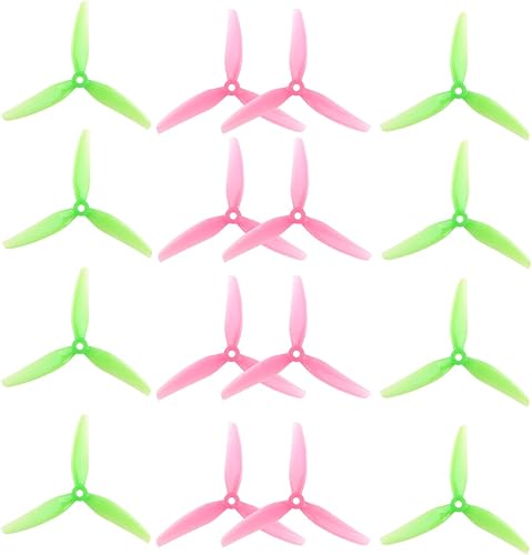 16 piezas de gran resolución de acelerador bajo HQProp Ethix S3 Watermelon FPV Racing Props Poly Carbonate 5.1 pulgadas RC Drone Quad Tri-Blade