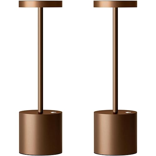SAKRINGT 2 Pack Cordless Table Lamp Rechargeable,5000mAh Battery Powered Table Light, Dimming Portable LED Desk Lamp for Restaurant/Outdoor
