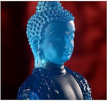 Amazon｜Bafnsiji 医学仏、チベット医学仏像、青い半透明樹脂