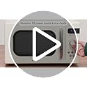 COMFEE' Retro Small Microwave Oven With Compact Size, 9 Preset Menus, Position-Memory Turntable, Mute Function, Countertop Perfect For Spaces, 0.7 Cu Ft/700W, Cream, AM720C2RA-A