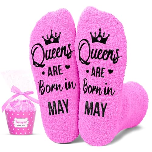 Image of HAPPYPOP Birthday Gifts Ideas for Women - January February March Birthday Socks in Pink