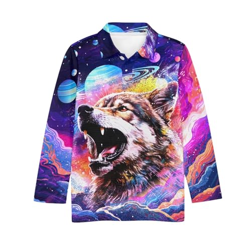 HUIACONG Kids Button Golf Shirts for Boys Girls Undershirts Children Tops