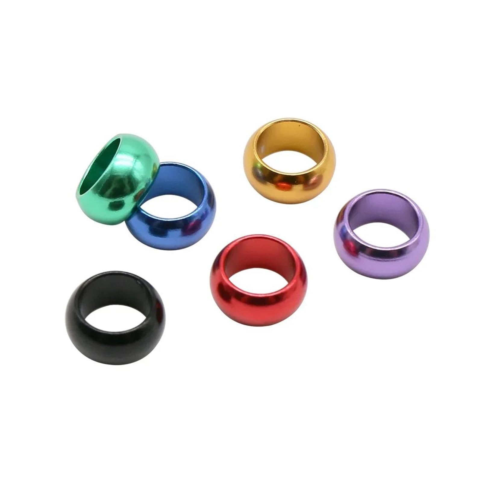 Anillas de aluminio para patas de aves, 12 anillos de aluminio for patas pájaro, diámetro interior 8-10 mm, multicolor, sin número(Blue,ID 8mm)