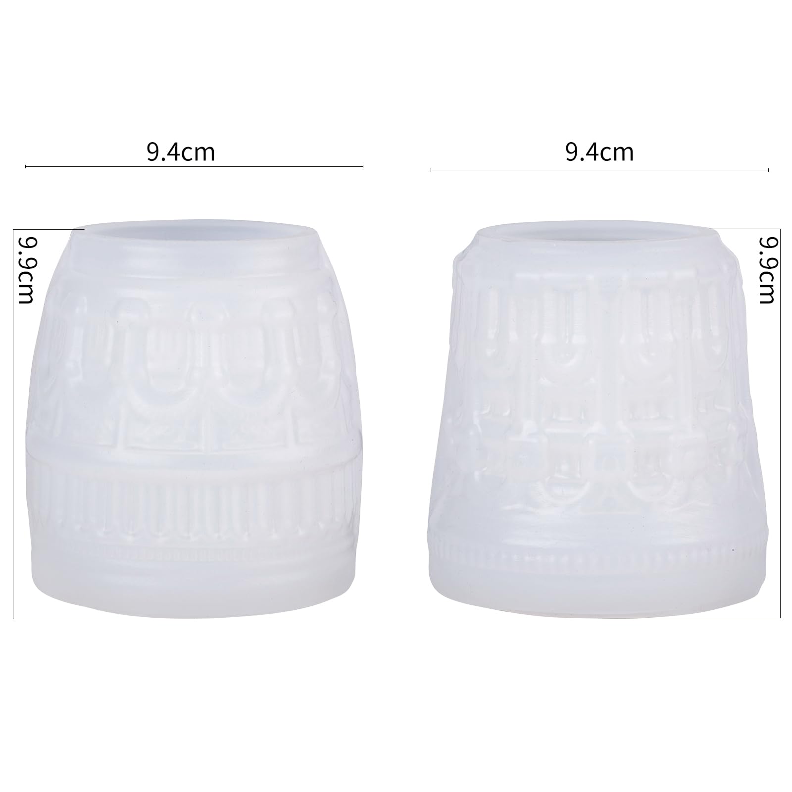 Juego de 2 moldes de silicona para tarros de velas, recipientes de velas de 2 tamaños con tapas, moldes de contenedor de portavelas, moldes redondos para hacer moldes redondos para hacer yeso