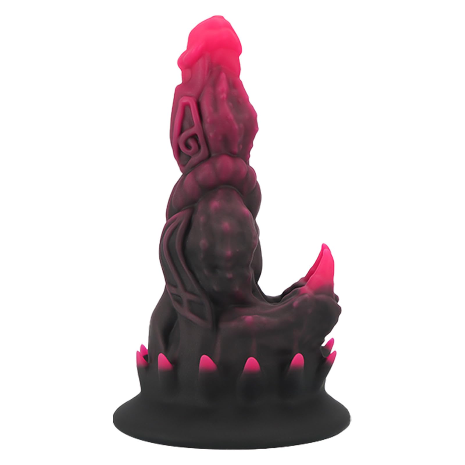 AMAZBEE Silicone Dildo Massage Prostate and G-spot Monster Anus Expander with Strong Sucking Cups Spiked Dildos SM Sex Toys (L) - L