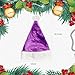 eyigylyo Purple Santa Hats Plush Christmas Hat for Adults Unisex Velvet Xmas Hat for Christmas Xmas New Year's Holiday Party
