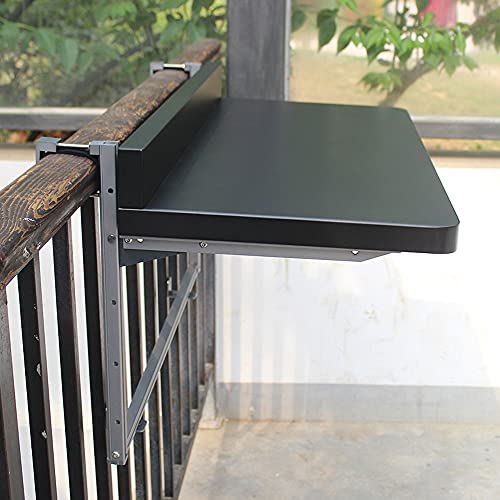 Table suspendue balcon pliable noire : la solution pour optimiser l'espace - 5