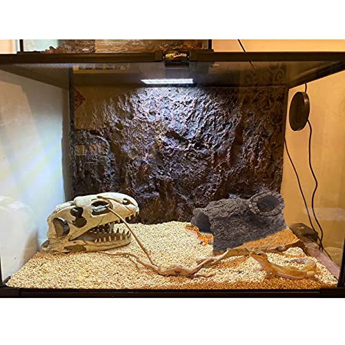 Tfwadmx Large Reptile Hides Lizard Resin Hollow Tree Trunk Hideout Bendable Vines Leaves Bearded Dragon Tank Accessories… - Image 3