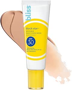 Bliss Block Star SPF 30 Invisible Daily Tinted Face Sunscreen | 100% ...