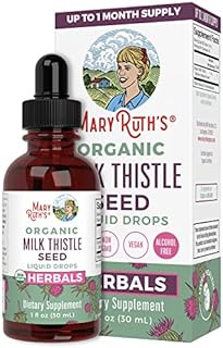 Milk Thistle Seed Liquid Drops by MaryRuth's | Sugar Free | USDA Organic Milk Thistle Drops | Herbal Tinctures | Unflavored | Vegan | Gluten Free | 30 Servings | 1 Fl Oz