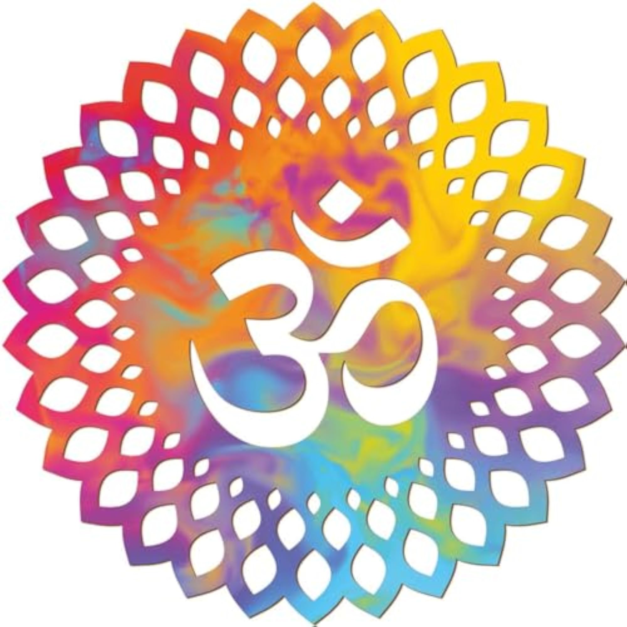 Wooden Om Symbol Mandala Pattern Wall Hanging