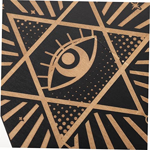 LIOOBO ミニマリスト 幾何学模様ウォールアート 吊り下げ木製デコレーション ヨガルーム装飾 高耐久性 クリエイティブデザイン [5]