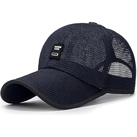 KharmLaddy Mesh Baseball Cap Unisex Breathable Trucker Dad Hat for Women Men Summer Blue Cover
