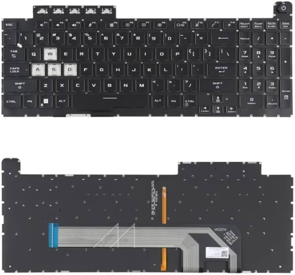 MaxLapes Replacement Keyboard for ASUS TUF Gaming F15 FX506 FA506 FA506Q FX506H FX506LI FX506LH F17 FX706 FA706 FX706LI RGB Backlit