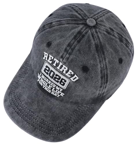 Image of Retired 2025 2026 I Worked My Whole Life for This Hat for Men Women, Adjustable Embroidered Retirement Baseball Cap