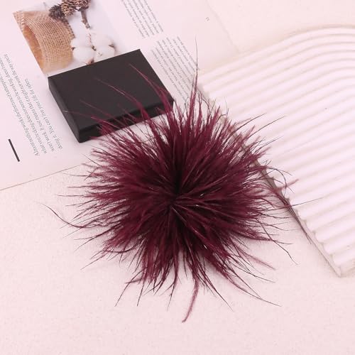 Image of CSIYANJRY99 Dainty Feather & Rose Flower Large Brooch Lapel Pins Delicate Elegant Handmade Flower Brooches Pin Classic for Wedding Party Dance Banquet for Women Dress Suit Ceremony Clothes Accessories Jewelry Valentine's Day Gifts