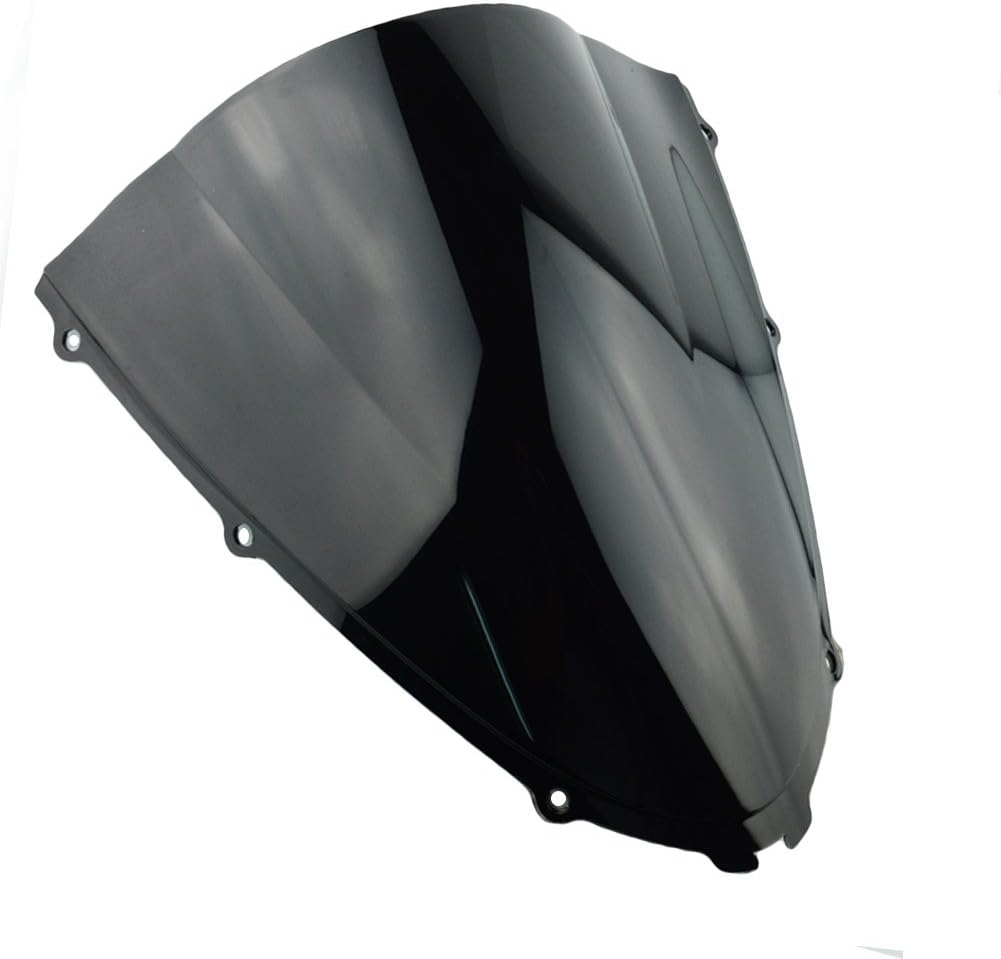 Motorcycle Windshield Screen Panel Cowl Fairing Windshield WindScreen Double Bubble Fits For Kawasaki Ninja ZX14/ZX14R 2006-2016 2007 2008 2009 2010 2011 2012 2013 2014 2015 (Clear)