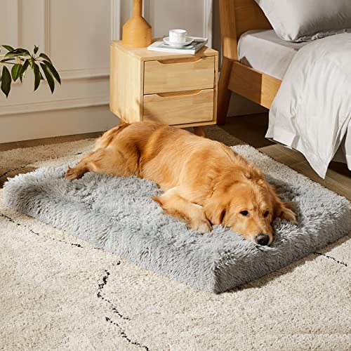 MIHIKK Orthopedic Dog Bed Luxurious Plush Washable Dog Beds with Removable Waterproof Cover Anti-Slip Egg Foam Pet… - Image 4