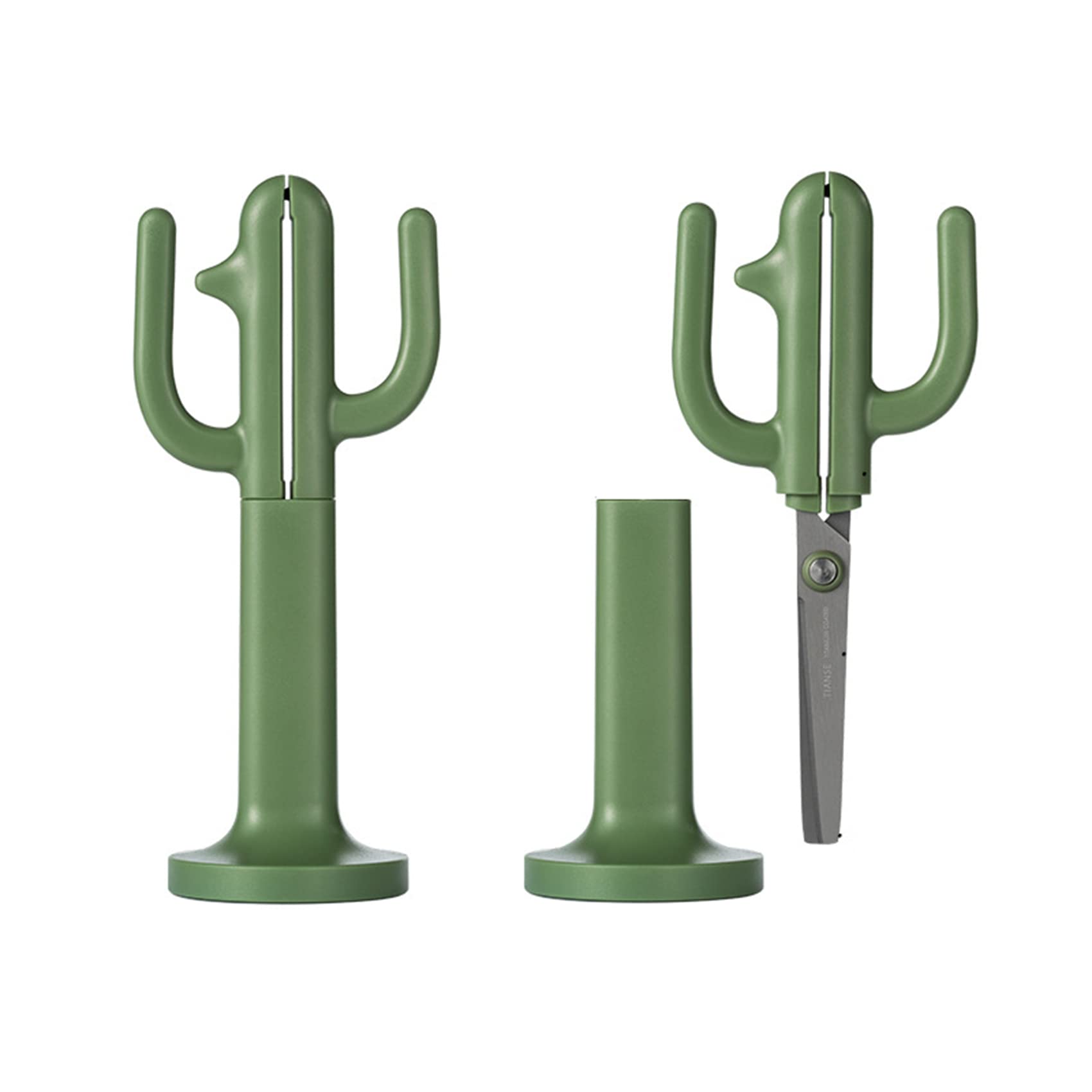 Cactus Shape Scissor,Non Stick Titanium Paper Cutting Scissor for Office & Home,Stainless Steal Sharp Scissor 7 Inch,Desktop Decorations (Pink)