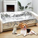 Kigley Haustier-Couch-Matte, um Hunde von Möbeln fernzuhalten, 183 x 143 x 0,1 cm, nicht elektrisch, Haustierabwehrmatte, für Katzen und Hunde, Couch, Sofabezug, Braun