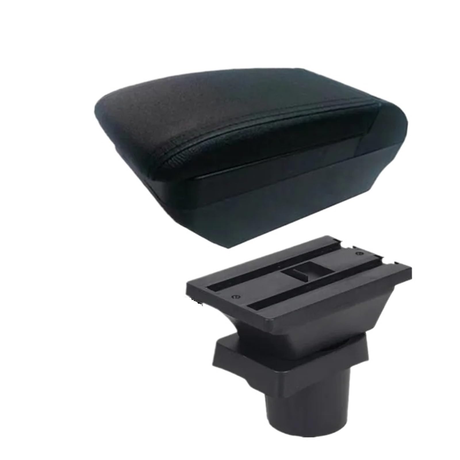 UMDJJU For Skoda For Citigo 2009-2020 Car Armrest Console Storage Box Dedicated Retrofit Accessories Car Centre Console Armrest Box(F2 All Black No USB)
