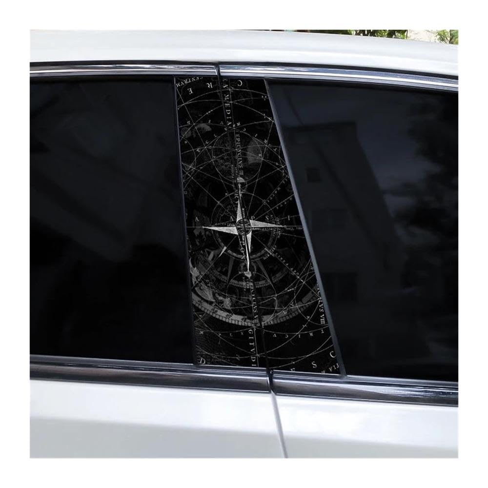 Autocollants boussole vinyle voiture pour masquer les imperfections de pilier