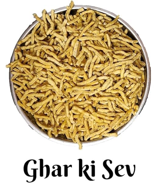Image of Santushti Namkeen Authentic Ghar ki Sev (Kadak sev)- 200 Gram | Crispy Medium Spicy Indian Snack Made in Groundnut Oil | Traditional Tea Time Snack | Healthy Munching Anytime | Fresh & Flavorful Taste N