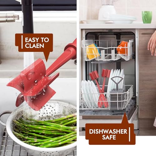 Meat Chopper for Hamburger, Premium Heat Resistant Masher and Smasher for Ground Beef, Ground Turkey and More, Nylon Ground Beef Chopper Tool and Meat Fork, Non Stick Mix Chopper (red (color)) - image 4