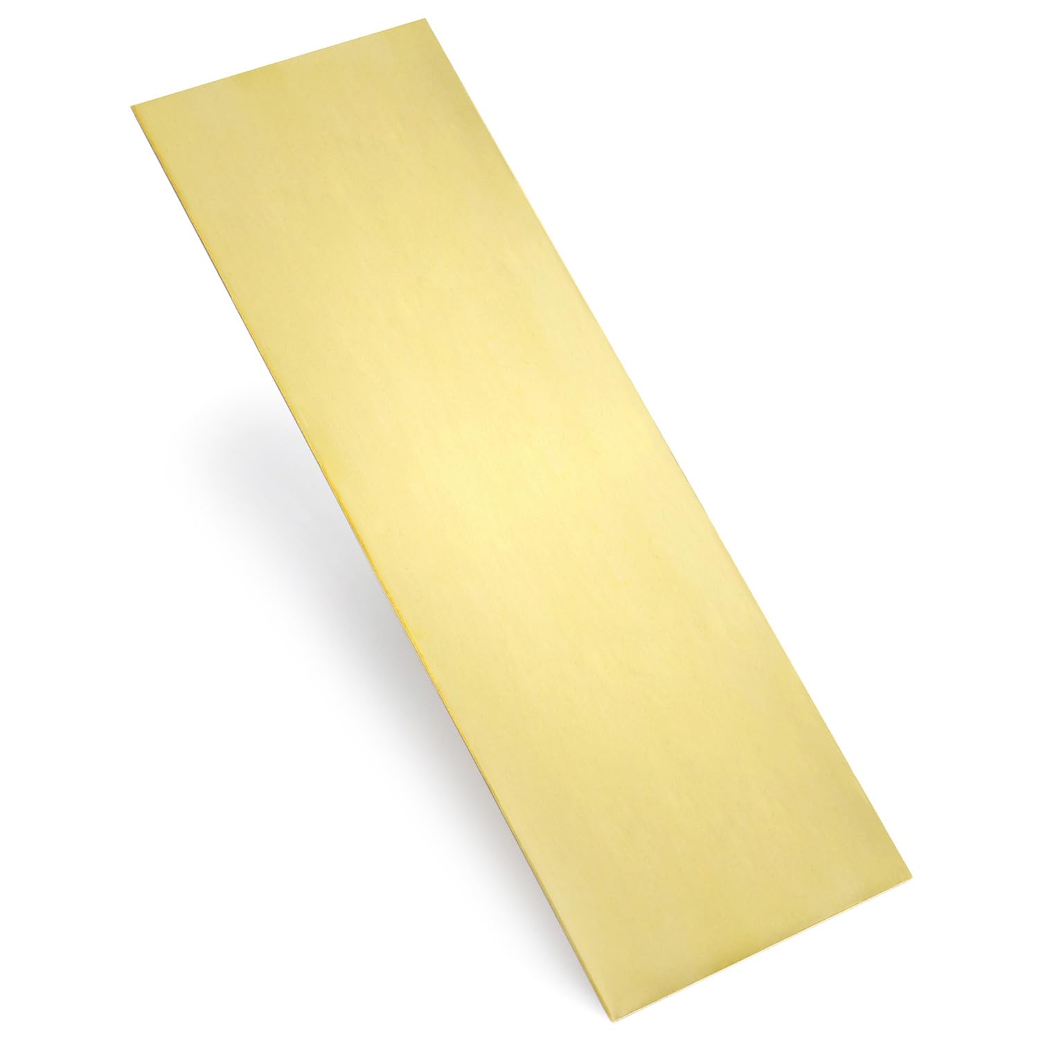 QWORKH62 Brass Sheet Metal Sheet 0.5mm, 300 x 100mm, Corrosion Resistant Thickness (0.02" Thick, 4" x 12")