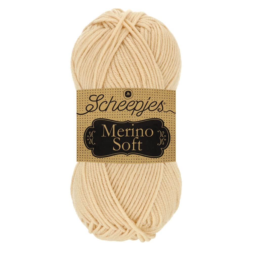 Scheepjes Merino Soft 1x50g - 606 Da Vinci, Beige Knitting and Crochet Yarn