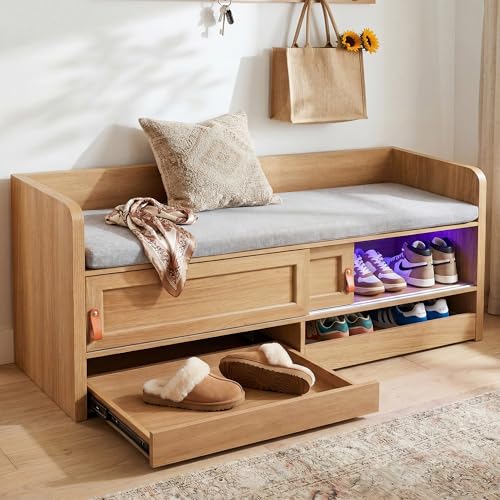 STO'SENSE Premium Entryway Bench with Storage...