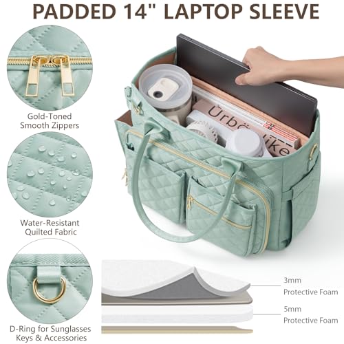 Image of Large Bible Bag with Bible Cover Case for Women, Quilted Church Tote Bag Carrying Case w /Shoulder Strap, Bible Study Supplies Journaling Kit Accessories, Christian Gift for Women Mom Friends Teacher