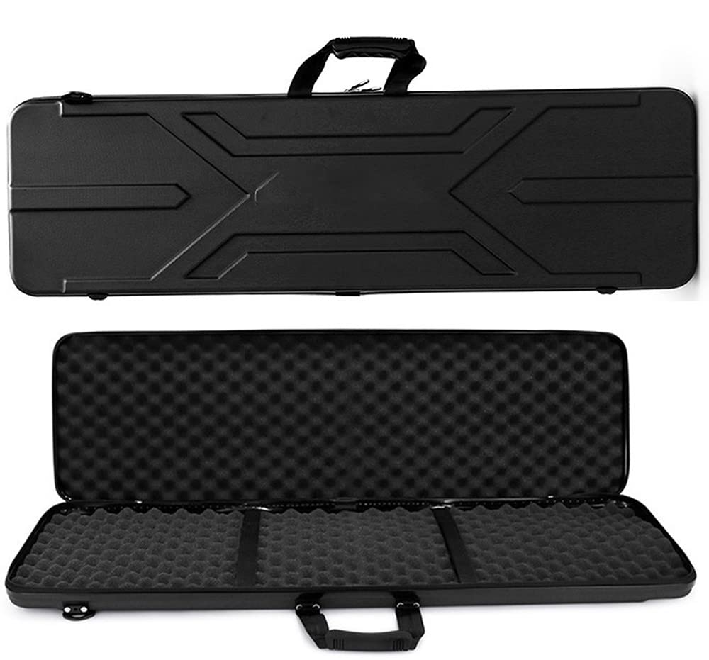 REMEK Rifles Fundas Rígidas Tácticas Al Aire Libre, 80/90/100/120Cm Caza con Pistola Estuche Rifle Duro con Colchados Gomaespuma Maletín Funda Rígida para Rifle Mochila Almacenamiento