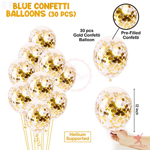 Image of Party Propz Golden Confetti Balloons for Decoration - 30 Pcs Confetti Balloons for Decoration | BirthDay Decorations, Balloons for Birthday Decoration (Confetti)